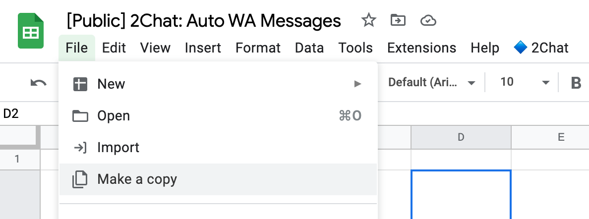 Hacer copia de una hoja de Google Sheets