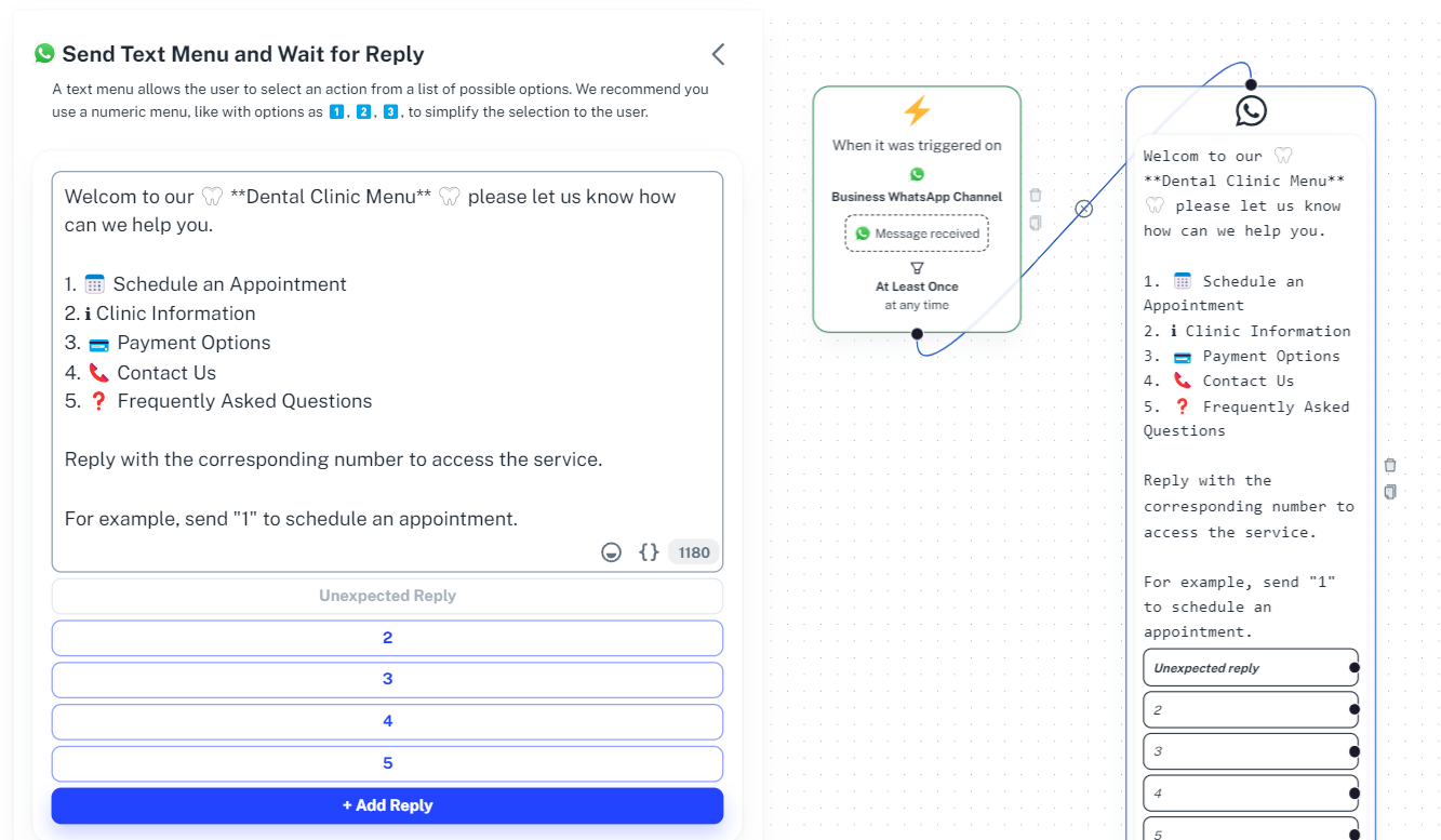 Collect data with WhatsApp and save it to Google Sheets