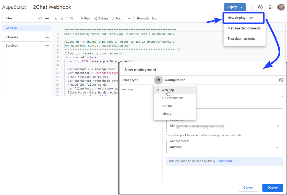 Save WhatsApp conversations in Google Sheets in realtime