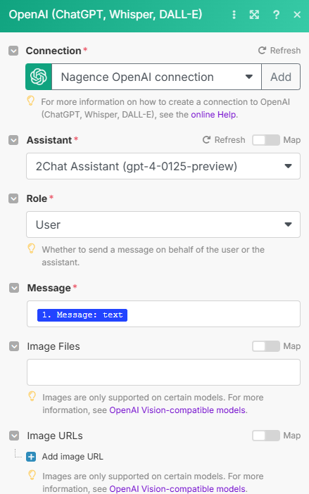 WhatsApp Chatbot Combining OpenAI Assistant with Google Sheets and Human Participation